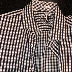 BUGATCHI CHECK DRESS SHIRT
